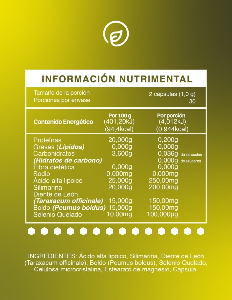 Dexliv ácido alfa lipoico bdm life 120 cápsulas apoyo hepático y antioxidante con glutation y ácido alfa lipoico de 5